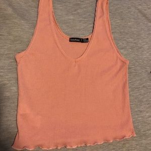 Cute pink cropped tank top